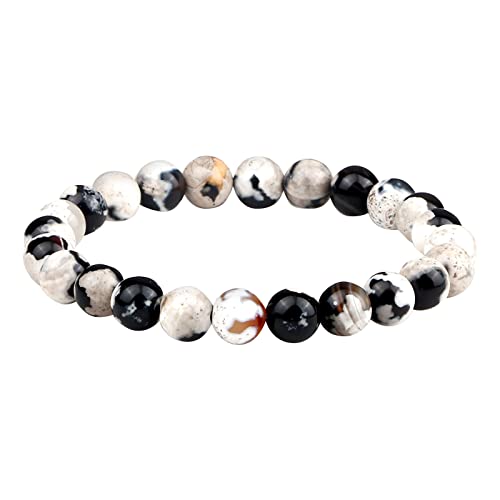 KAREN66 Personalisiertes Armband Farbe Damen Einfache Geometrische Mode Armband Feuer 8mm Herren Armband Yoga Schmuck (E, One Size) von KAREN66