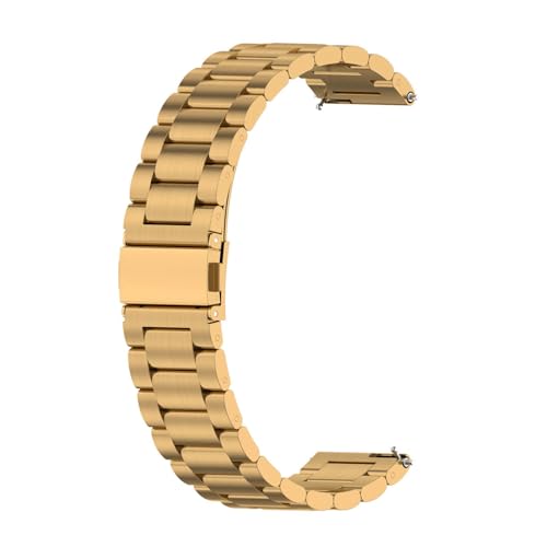 Metall Armband Kompatibel mit Garmin Venu Sq 2 Armband Damen Herren, Metallarmband Edelstahl Bands für Garmin Venu Sq 2 Armbänder (Z01-Gold, Metall) von KAREN66