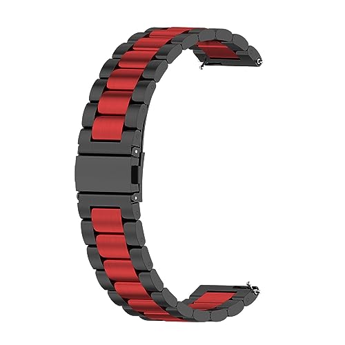 Metall Armband Kompatibel mit Garmin Venu Sq 2 Armband Damen Herren, Metallarmband Edelstahl Bands für Garmin Venu Sq 2 Armbänder (Z01-Red, Metall) von KAREN66