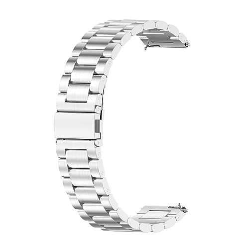 Metallarmband Kompatibel mit Withings ScanWatch 2 42mm Armband, Verstellbares Edelstahl Metall Ersatzarmband für ScanWatch 2 42mm, Herren Damen (Silber) von KAREN66