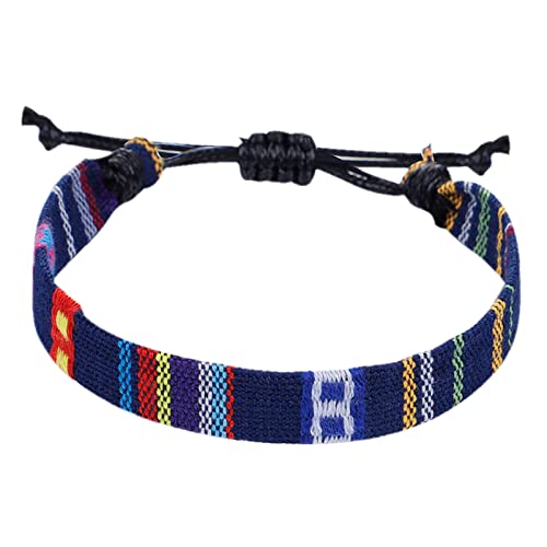 Personalisierbare Armbänder Herren Damen Armband 1 STÜCK Farbe Seil Gewebt Armband Einstellbare Boho Surfer Armband Für Männer Frauen Dünne Seil Handgemachte Strand Halloween Weihnachten (C, One Size) von KAREN66