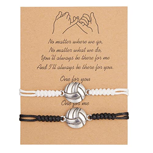 Personalisierbare Armbänder Herren Damen Armband Ball Sport Form Karte Best Friend Armbänder Paare Armbänder für 2 Passende für Sie und Ihn Liebhaber Armband Schmuck Halloween (D, One Size) von KAREN66