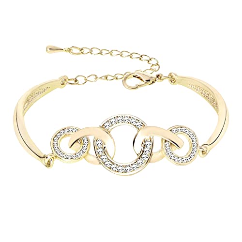 Personalisierbare Armbänder Herren Damen Armband -Herz-Armband Gutes Schwester-Armband Frauen-Geschenke für Beste Freundin Schwester-Herz-Armband Halloween Weihnachten Valentinstag (Gold, One Size) von KAREN66