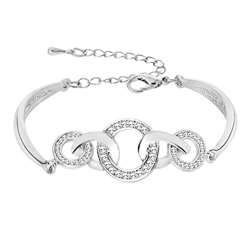 Personalisierbare Armbänder Herren Damen Armband -Herz-Armband Gutes Schwester-Armband Frauen-Geschenke für Beste Freundin Schwester-Herz-Armband Halloween Weihnachten Valentinstag (Silver, One Size) von KAREN66