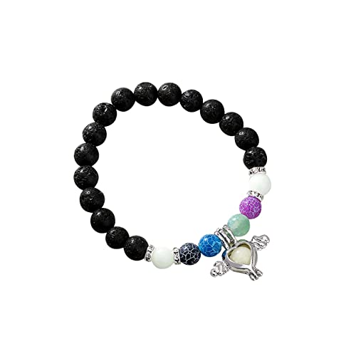 Personalisierbare Armbänder Herren Damen Armband Luminous Luminous Hollow Fluorite Stretch Bracelet Halloween Weihnachten Valentinstag (M, One Size) von KAREN66