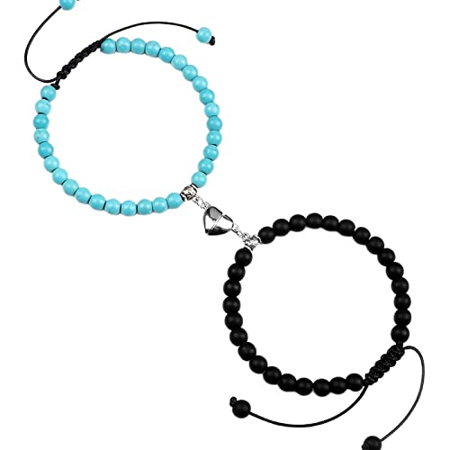 Personalisierbare Armbänder Herren Damen Armband Perlenarmband Lava verwitterter geflochtener Schmuck für Damen und Paare für Studenten Halloween Weihnachten Valentinstag (G, One Size) von KAREN66