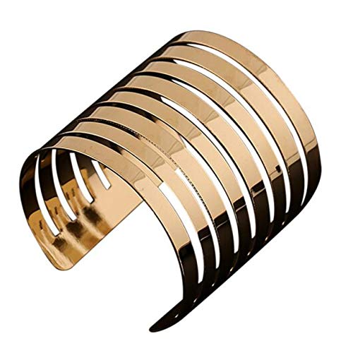 Personalisierbare Armbänder Herren Damen Armband Weinlese-Art- und Weisestulpe-Armband-Schmucksache-Silber-Armbänder der neuen Punkgoldfrauen Armkettchen Armreif Armbänder (Gold, One Size) von KAREN66