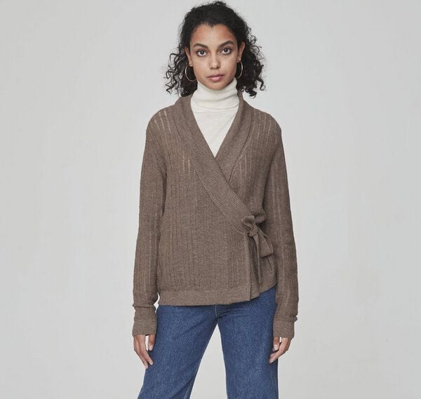 KARINFRAIDENRAIJ Cardigan wrap aus feinster Lamawolle von KARINFRAIDENRAIJ