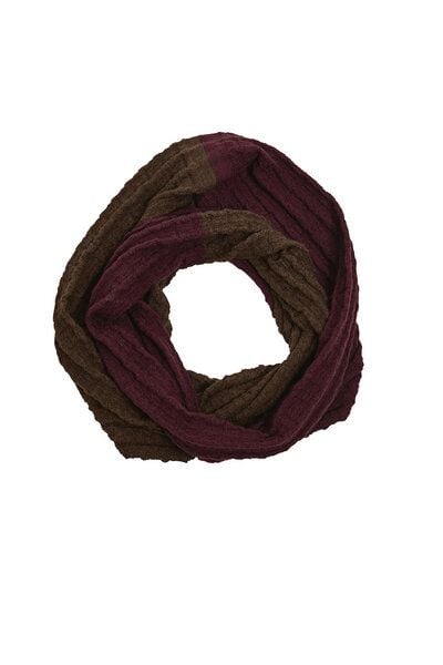 KARINFRAIDENRAIJ SCHAL LOOP KA SCHOKOLADENBRAUN / BURGUNDROT von KARINFRAIDENRAIJ