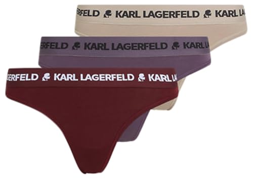 KARL LAGERFELD B.V Damen Logo Multiband (3 Pack) Thongs, Mehrfarbig, L EU von KARL LAGERFELD B.V
