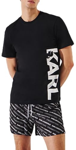 KARL LAGERFELD B.V Men's Lagerfeld, Karl Vertical Logo T-Shirt, Schwarz, M von KARL LAGERFELD B.V