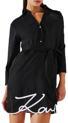 KARL LAGERFELD B.V Women's Lagerfeld, Karl DNA Signature Beach Dress Sunsuit, Schwarz, L von KARL LAGERFELD B.V