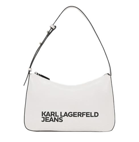 KARL LAGERFELD JEANS, Damen, Essential Logo Schultertasche, Weiss, Einheitsgröße von KARL LAGERFELD JEANS