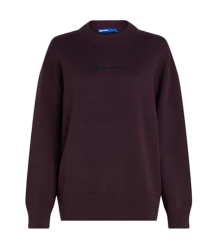 KARL LAGERFELD JEANS Damen Strickpullover Mit Logo Entspannt, Lila, XL von KARL LAGERFELD JEANS