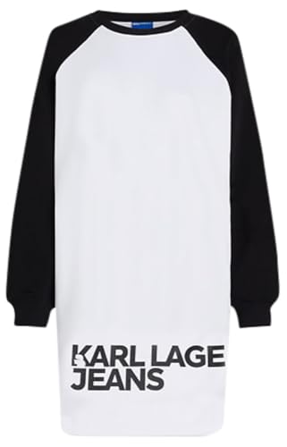 KARL LAGERFELD JEANS Damen Blocked Sweatkleid Normale Passform, Mehrfarbig, XL von KARL LAGERFELD JEANS