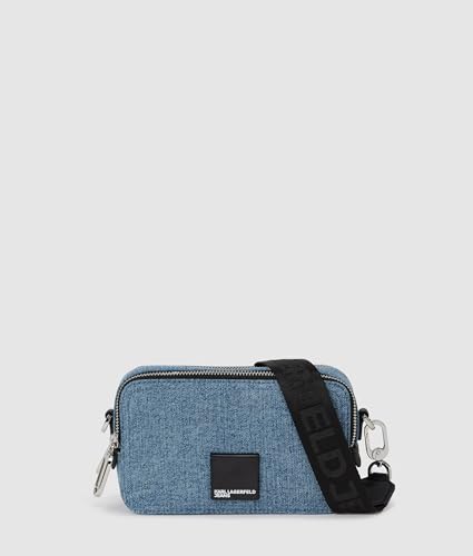 KARL LAGERFELD JEANS Damen Box Logo Camera Bag Denim Blau, One size von KARL LAGERFELD JEANS