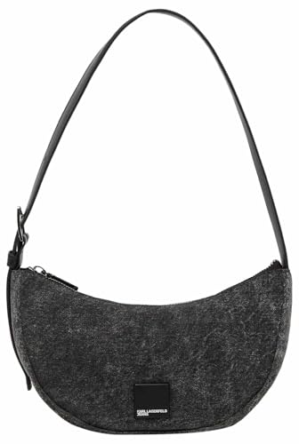 KARL LAGERFELD JEANS Damen Box Logo Soft Half Moon Schwarz, One size von KARL LAGERFELD JEANS