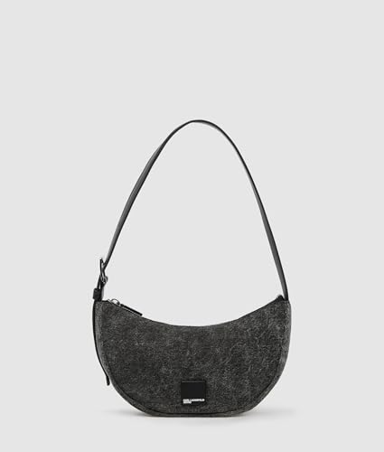 KARL LAGERFELD JEANS Damen Box Logo Soft Half Moon Schwarz, One size von KARL LAGERFELD JEANS