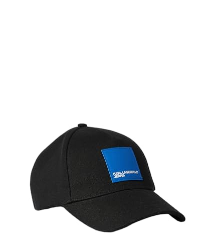 KARL LAGERFELD JEANS Damen Cotton Patch Cap, Schwarz, Einheitsgröße EU von KARL LAGERFELD JEANS