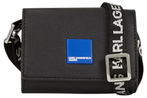 KARL LAGERFELD JEANS Damen CrossbodyGeldbörse Mit BoxLogo Schwarz, One size von KARL LAGERFELD JEANS