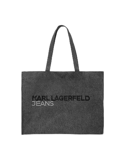 KARL LAGERFELD JEANS Damen Essential Logo Shopper Schwarz, One size von KARL LAGERFELD JEANS