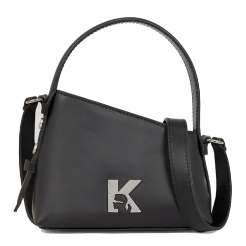 KARL LAGERFELD JEANS Damen Geo Mini Bag Leder Schwarz, One size von KARL LAGERFELD JEANS