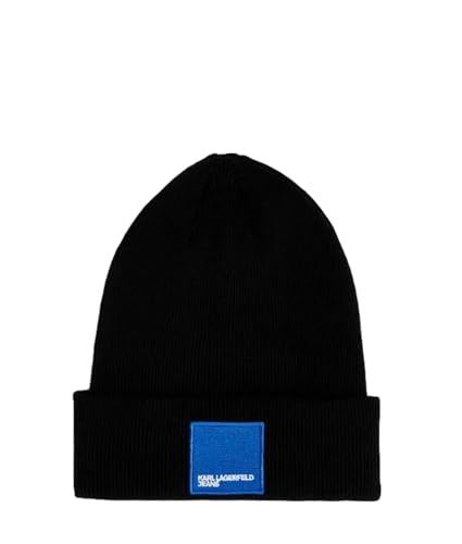 KARL LAGERFELD JEANS Damen Geschenkset Mütze/Schal Schwarz, One size von KARL LAGERFELD JEANS