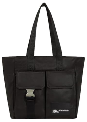 KARL LAGERFELD JEANS Damen UtilityTasche Aus Nylon Schwarz, One size von KARL LAGERFELD JEANS