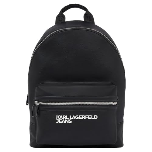 KARL LAGERFELD JEANS Herren Essential Grainy Pu Rucksack Schwarz, One size von KARL LAGERFELD JEANS