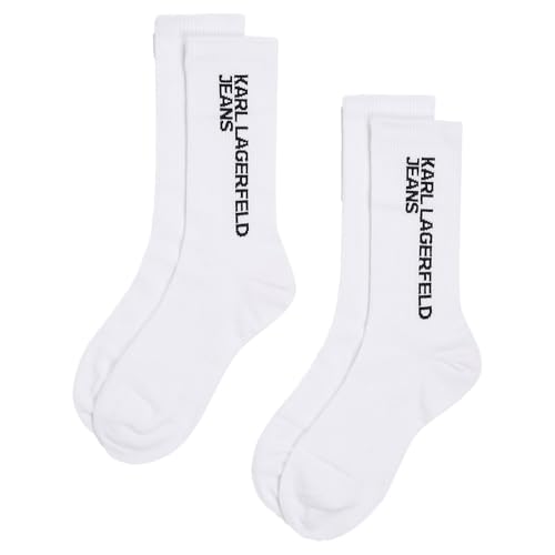KARL LAGERFELD JEANS Herren Essential Logo Socken 2ErPack, Mehrfarbig, One size von KARL LAGERFELD JEANS