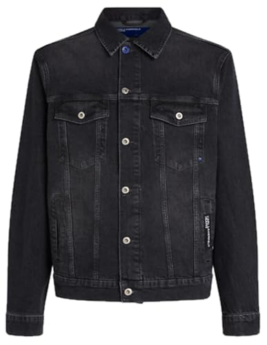 KARL LAGERFELD JEANS Herren Regular Denim Jacke Normale Passform, Grau, XL von KARL LAGERFELD JEANS