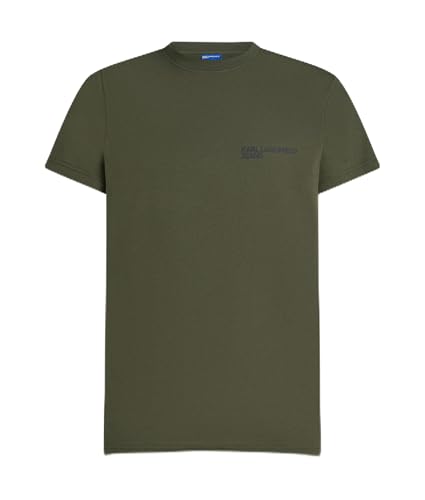 KARL LAGERFELD JEANS Herren Schlankes KurzarmEssentialLogoT-Shirt Slim Fit, Grün, S von KARL LAGERFELD JEANS