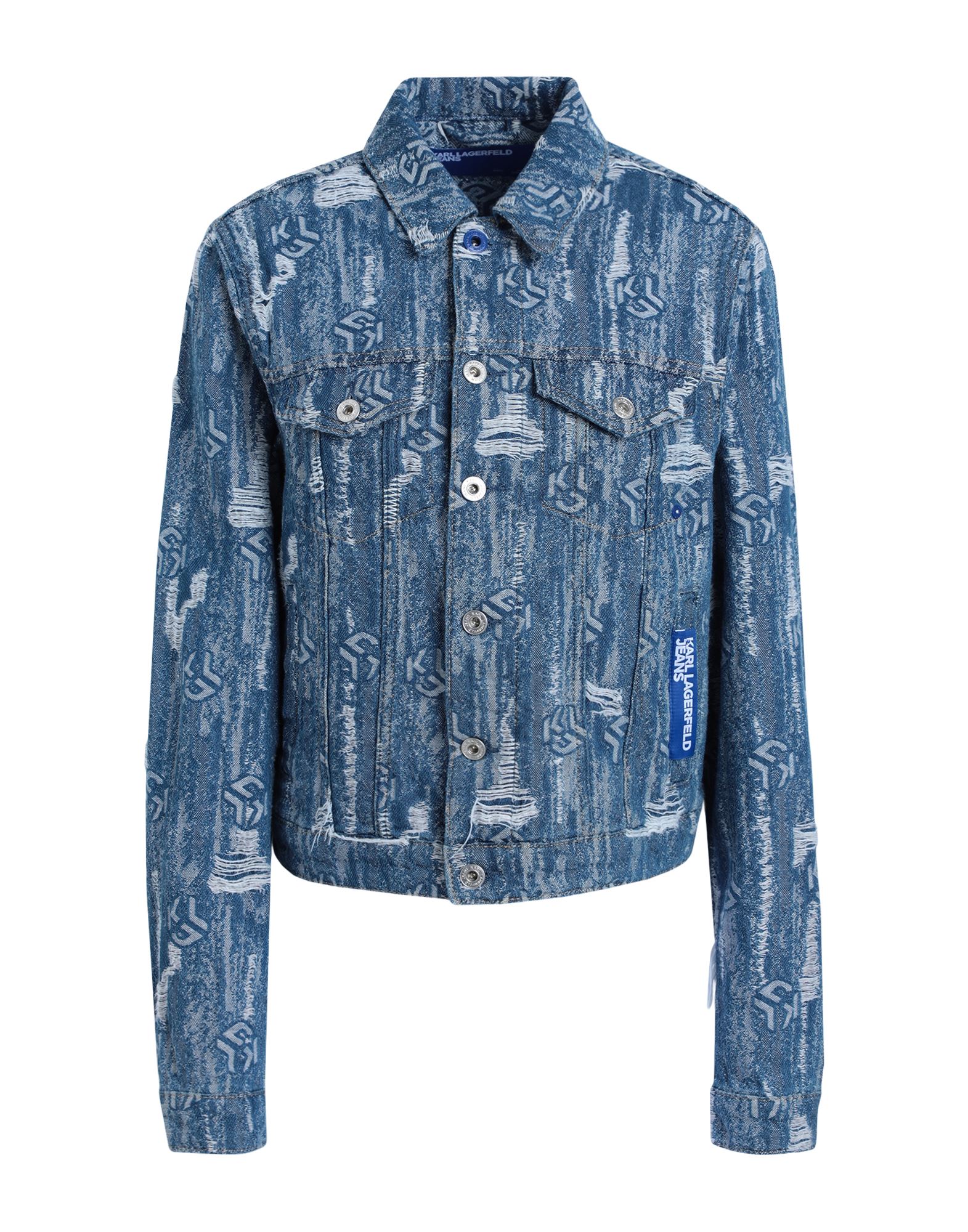 KARL LAGERFELD JEANS Jeansjacke/-mantel Damen Blau von KARL LAGERFELD JEANS