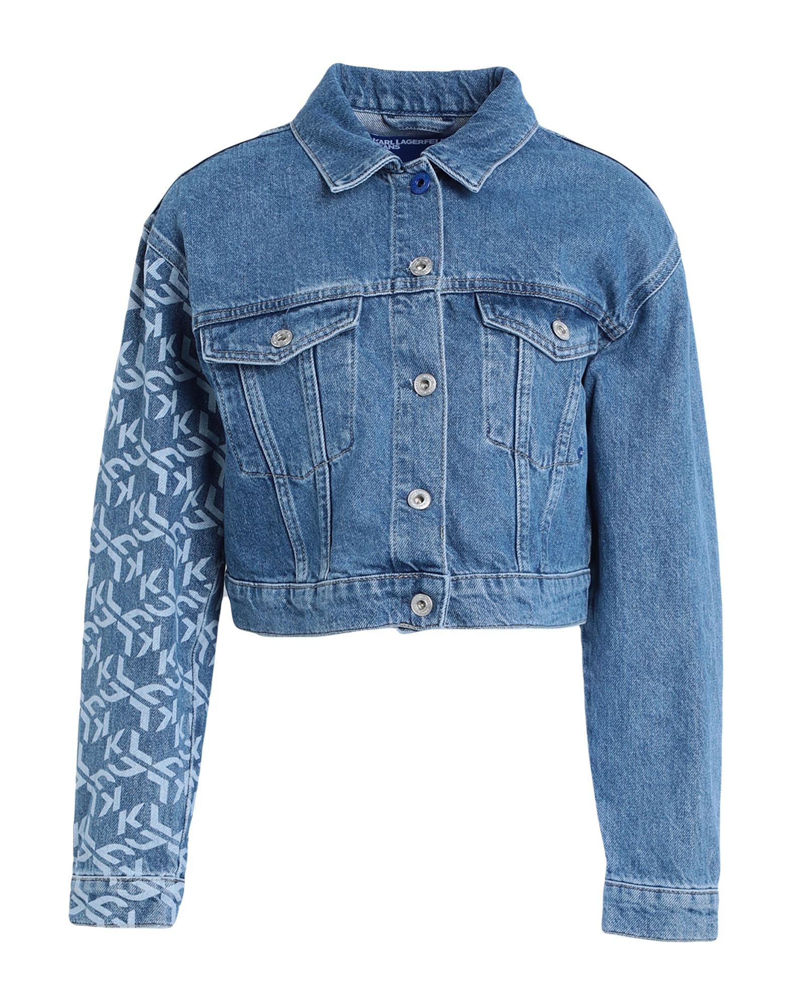 KARL LAGERFELD JEANS Jeansjacke/-mantel Damen Blau von KARL LAGERFELD JEANS