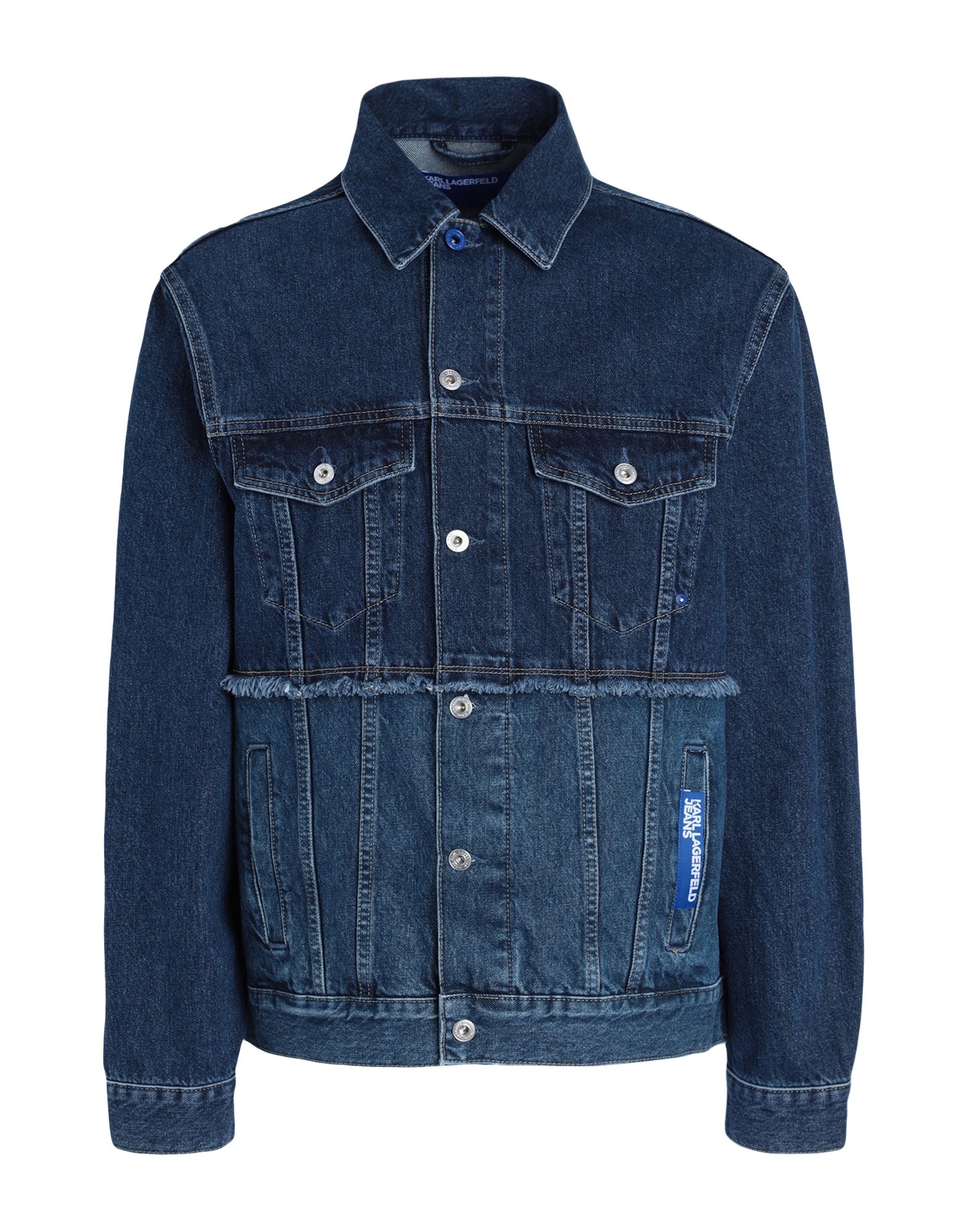 KARL LAGERFELD JEANS Jeansjacke/-mantel Herren Blau von KARL LAGERFELD JEANS