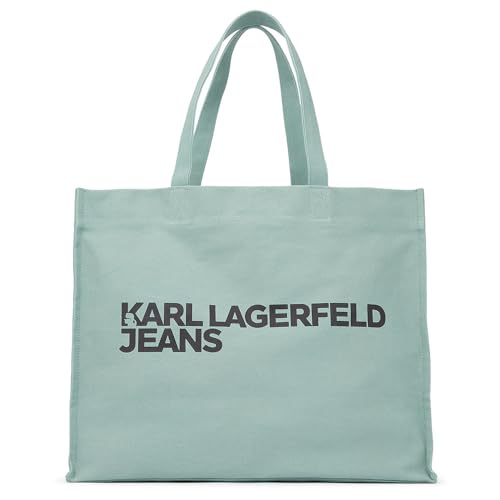 KARL LAGERFELD JEANS Damen Essential Logo Shopper Grün, One size von KARL LAGERFELD JEANS