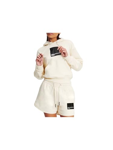 KARL LAGERFELD JEANS Logo-Hoodie MIT Regular-FIT-Muster, GRAU, M von KARL LAGERFELD JEANS