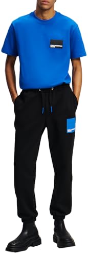 KARL LAGERFELD JEANS Herren Box Logo Sweatpant Normale Passform, Schwarz, M von KARL LAGERFELD JEANS
