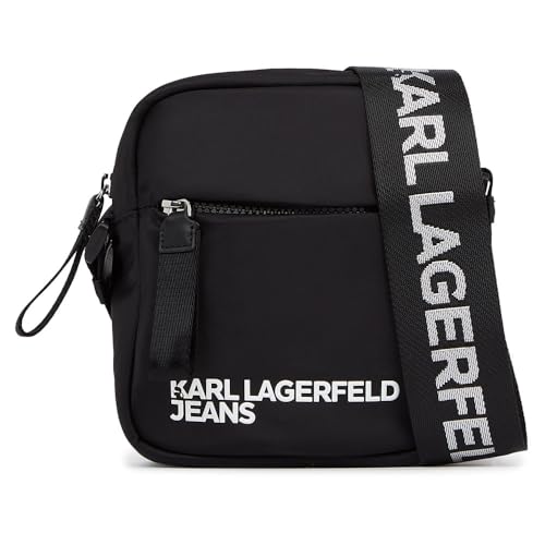 KARL LAGERFELD JEANS Herren Essential Nylon Crossbody Schwarz, One size von KARL LAGERFELD JEANS