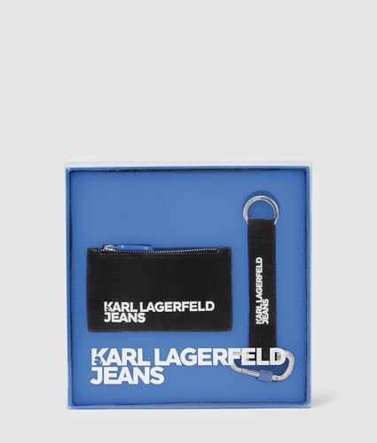 KARL LAGERFELD JEANS Herren Essential Cardholder Schlüsselanhänger Geschenkpaket Schwarz, One Size von KARL LAGERFELD JEANS