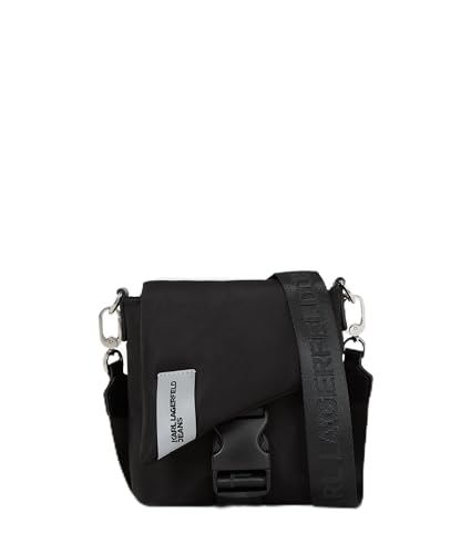 KARL LAGERFELD JEANS Herren Gepolsterte Umhängetasche Aus Nylon Schwarz, One size von KARL LAGERFELD JEANS