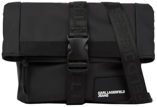 KARL LAGERFELD JEANS Herren Roll Top Crossbody Schwarz, One size von KARL LAGERFELD JEANS