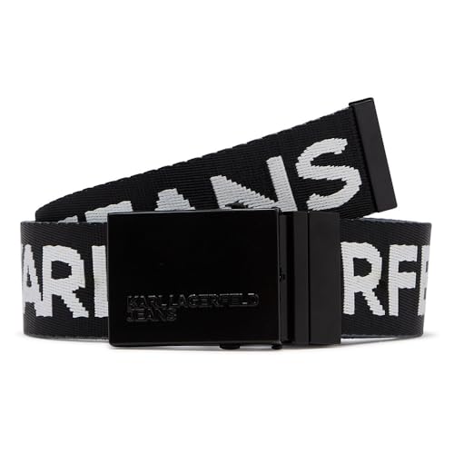 KARL LAGERFELD JEANS Herren Wendbarer Gürtel Schwarz, One size von KARL LAGERFELD JEANS