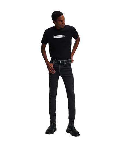 KARL LAGERFELD JEANS, Herren, Skinny Denim, Skinny Leg, Minimal Washed Black, 2830 von KARL LAGERFELD JEANS