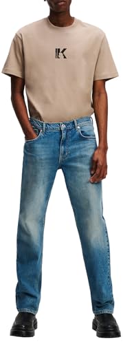 KARL LAGERFELD JEANS Herren Gerade Denim Gerades Bein, Blau, 3432 von KARL LAGERFELD JEANS