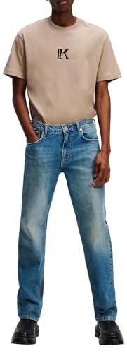 KARL LAGERFELD JEANS Men's Straight Denim Jeans, Visual Washed MID Blue, 36W x 34L von KARL LAGERFELD JEANS