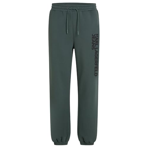 KARL LAGERFELD JEANS Herren Essential Logo Sweatpant Slim Fit, Grau, L von KARL LAGERFELD JEANS