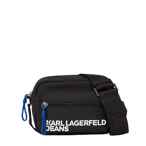 KARL LAGERFELD JEANS Herren UtilityUmhängertasche Mit Beschichtung Schwarz, One size von KARL LAGERFELD JEANS