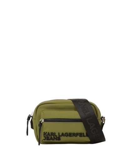 KARL LAGERFELD JEANS Herren UtilityUmhängertasche Mit Beschichtung Grün, One size von KARL LAGERFELD JEANS