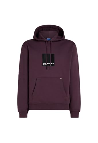 KARL LAGERFELD JEANS, Herren, Regular Logo Hoodie, Plum Perfect, 2Xtra Large von KARL LAGERFELD JEANS